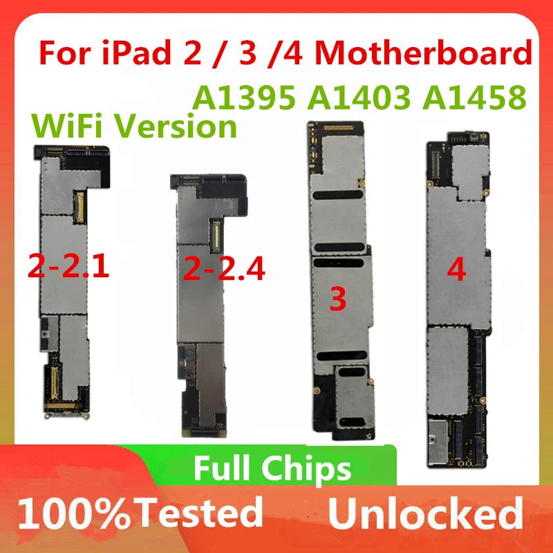 Материнская плата для iPad 2 3 4 материнская A1395 A1403 A1458 Wi Fi Vesion с системой OS полные