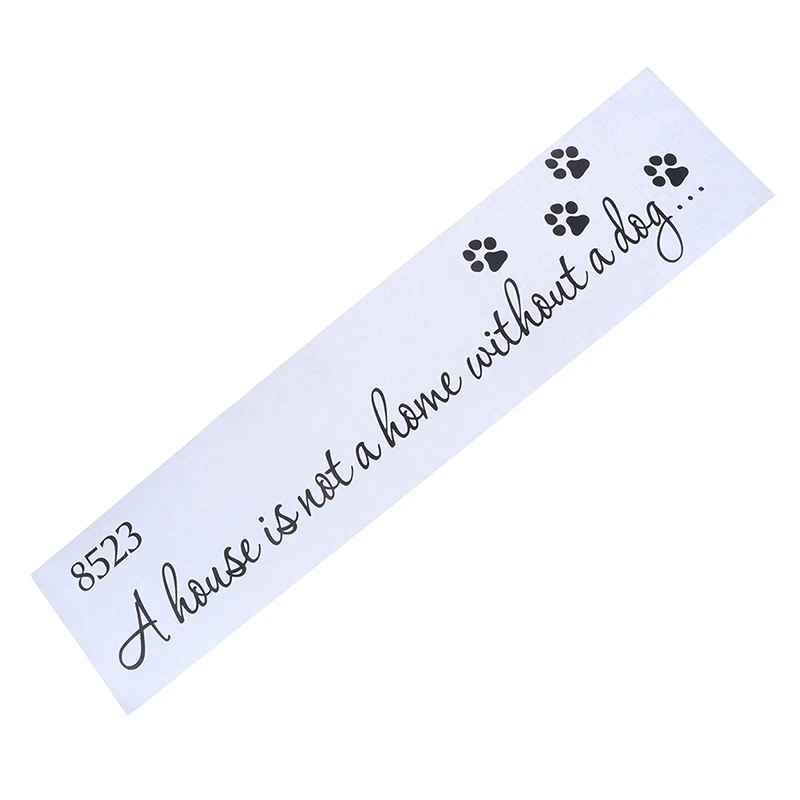 

1PCS House Is Not Home Without A Dog Paw Print Wall Stickers Bedroom Decals Quotes