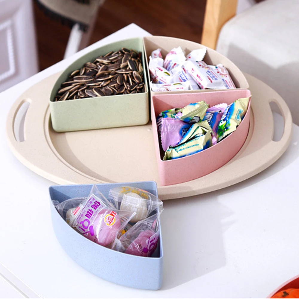 Креативное пшеничное соломенное блюдо для фруктов и конфет ящик хранения семена