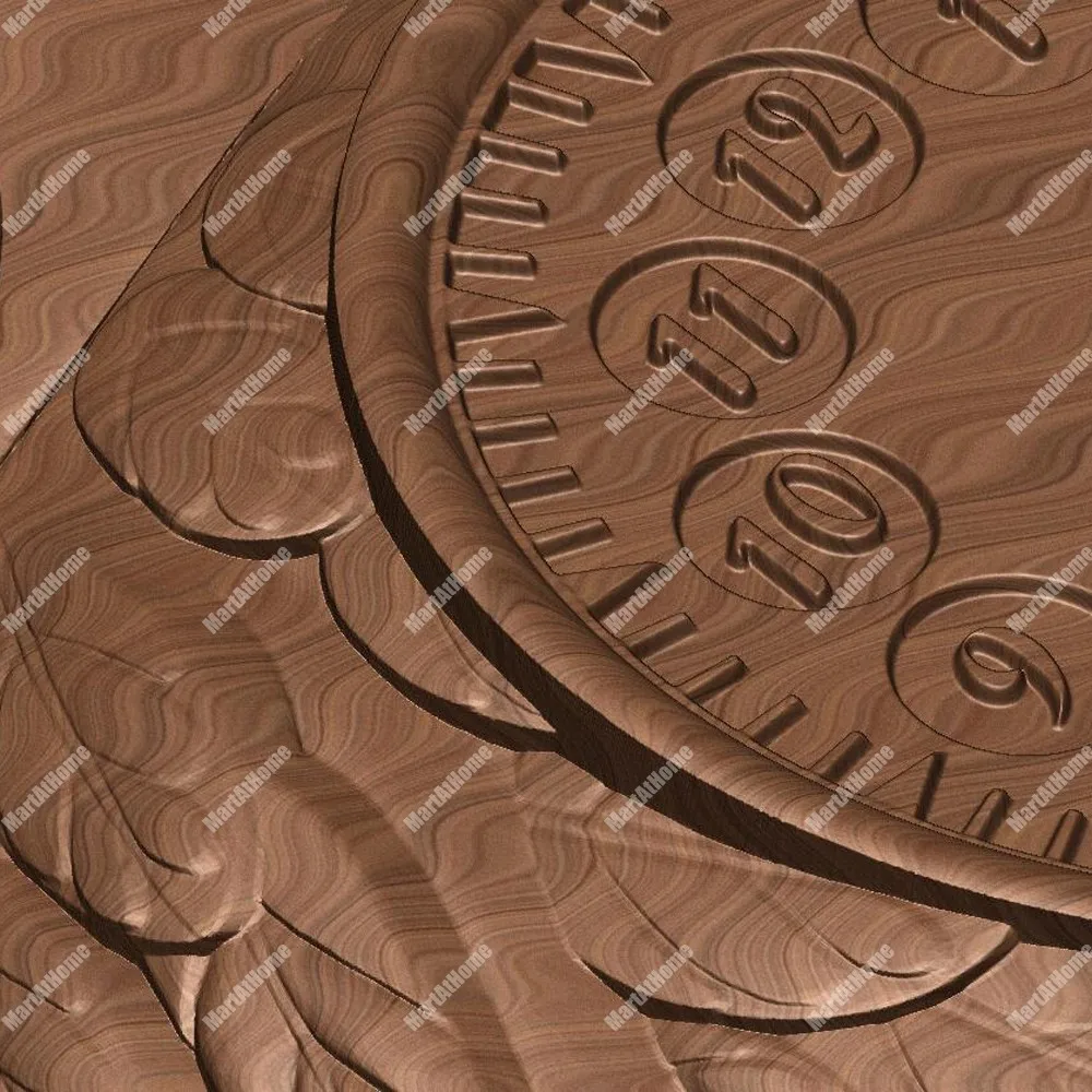 

3D Model STL File Round Carving Drawing Owl Wall Clock for CNC Router Engraving & 3D Printing Relief