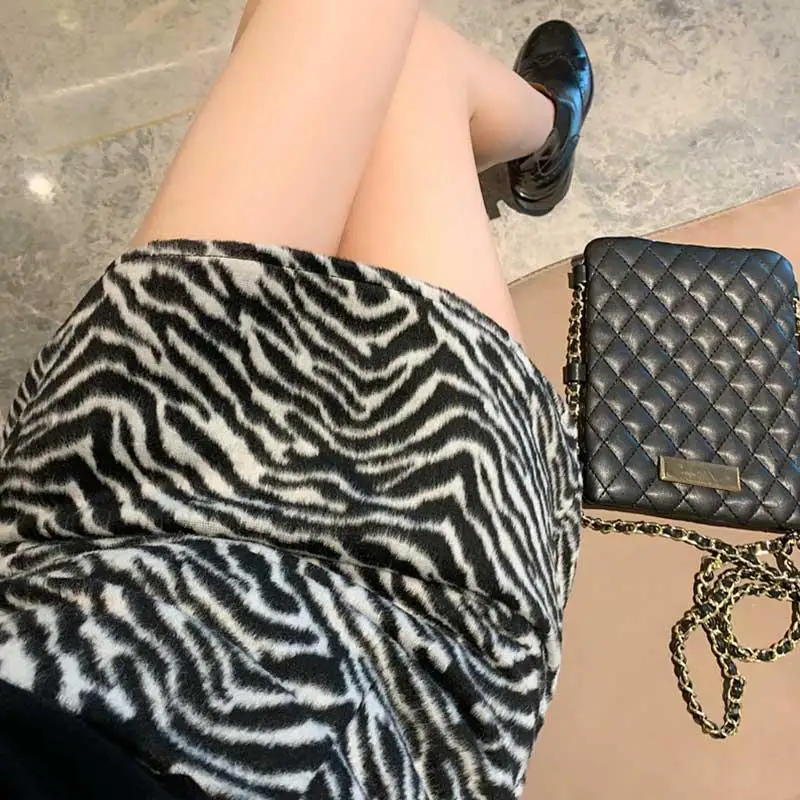 

Women Mini Skirt High Waist Leopard Party Clubwear Casual Clothing Elegant A-line Soft Sexy Vintage S-3XL Popular Basic Daily