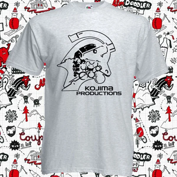 

New Metal Gear Hideo Kojima Productions Men's Grey T-Shirt