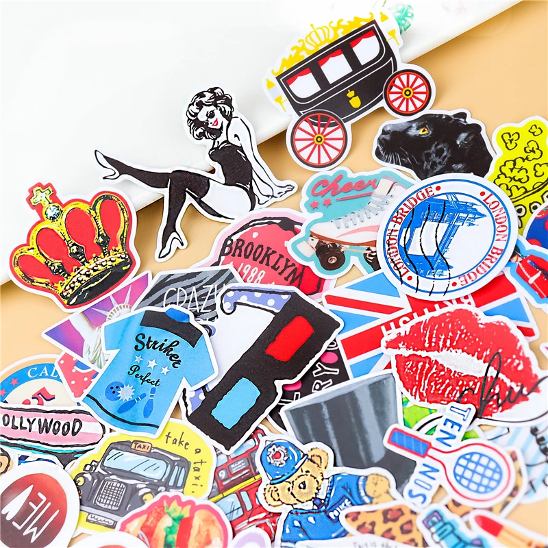 

36pcs lovely Happy travel girl stickers scrapbooking pegatinas stationery kawaii papelaria notebook sticker