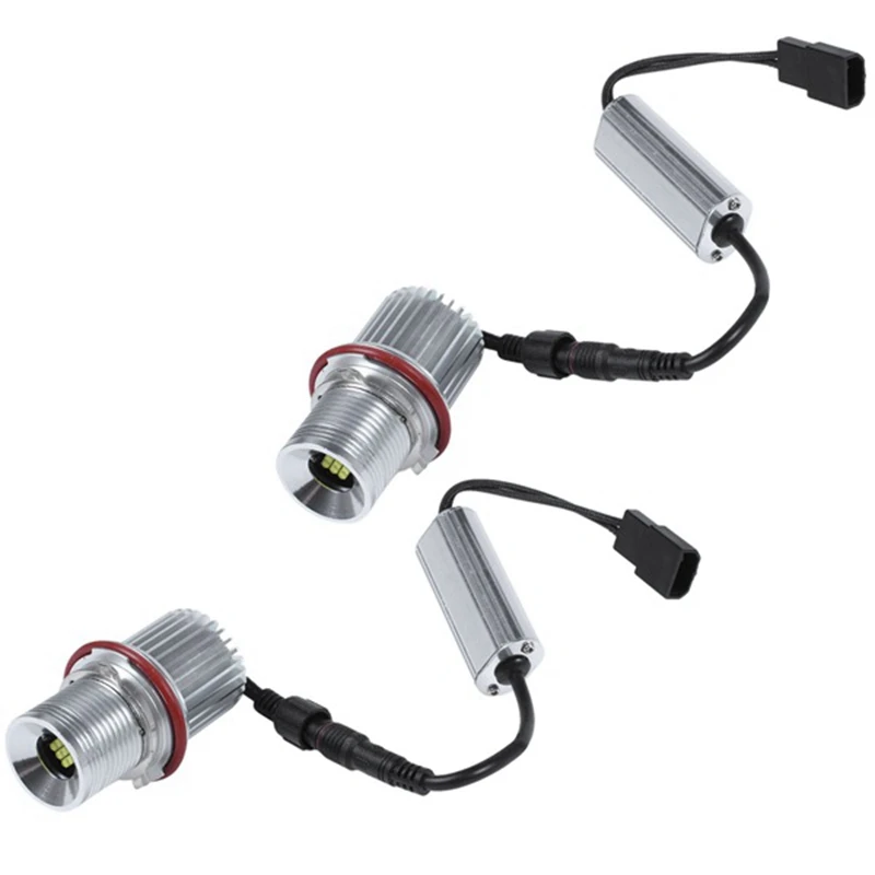 

2Pcs 45W White Angle Eyes LED Marker HALO Ring Light Bulb for E39 E53 E60 E61 Super Bright Led Energy Save