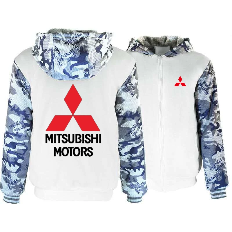 

2021 New Brand Man Long Sleeve Hoodie Coat Mitsubishi Car Logo Printing Custom Made Men Thicken Coat British Style Male Hoodies