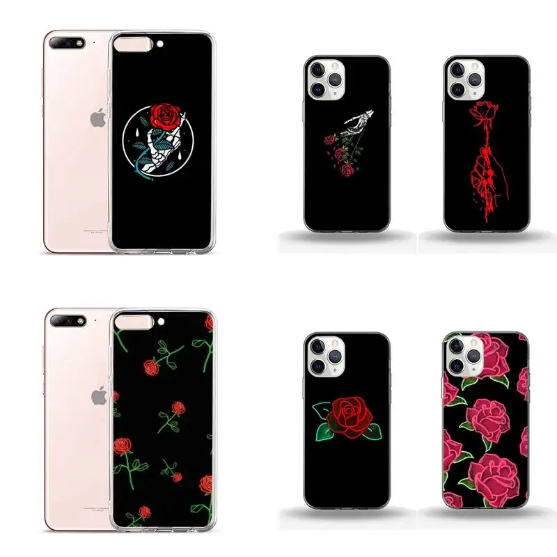 Светящийся в темноте чехол для телефона прозрачный iPhone Samsung A S 11 12 6 7 8 9 10 20 Pro X XS Max XR