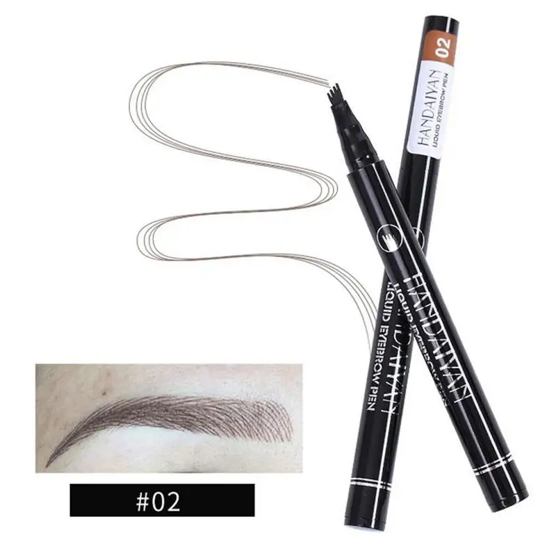 

5 Colors 3D Microblading Liquid Eyebrow Tattoo Pencil Waterproof Lasting Enhancer Brown Black Dye Tint Pen Makeup