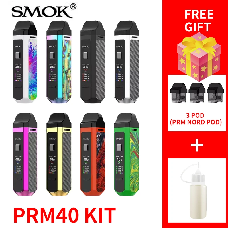 VAPE SMOK RPM40 Kit Vaporizador RPM POD Fit For Nord Coil cigarette électronique pen  1500mah Battery  VS novo 2 Box Mod 9168