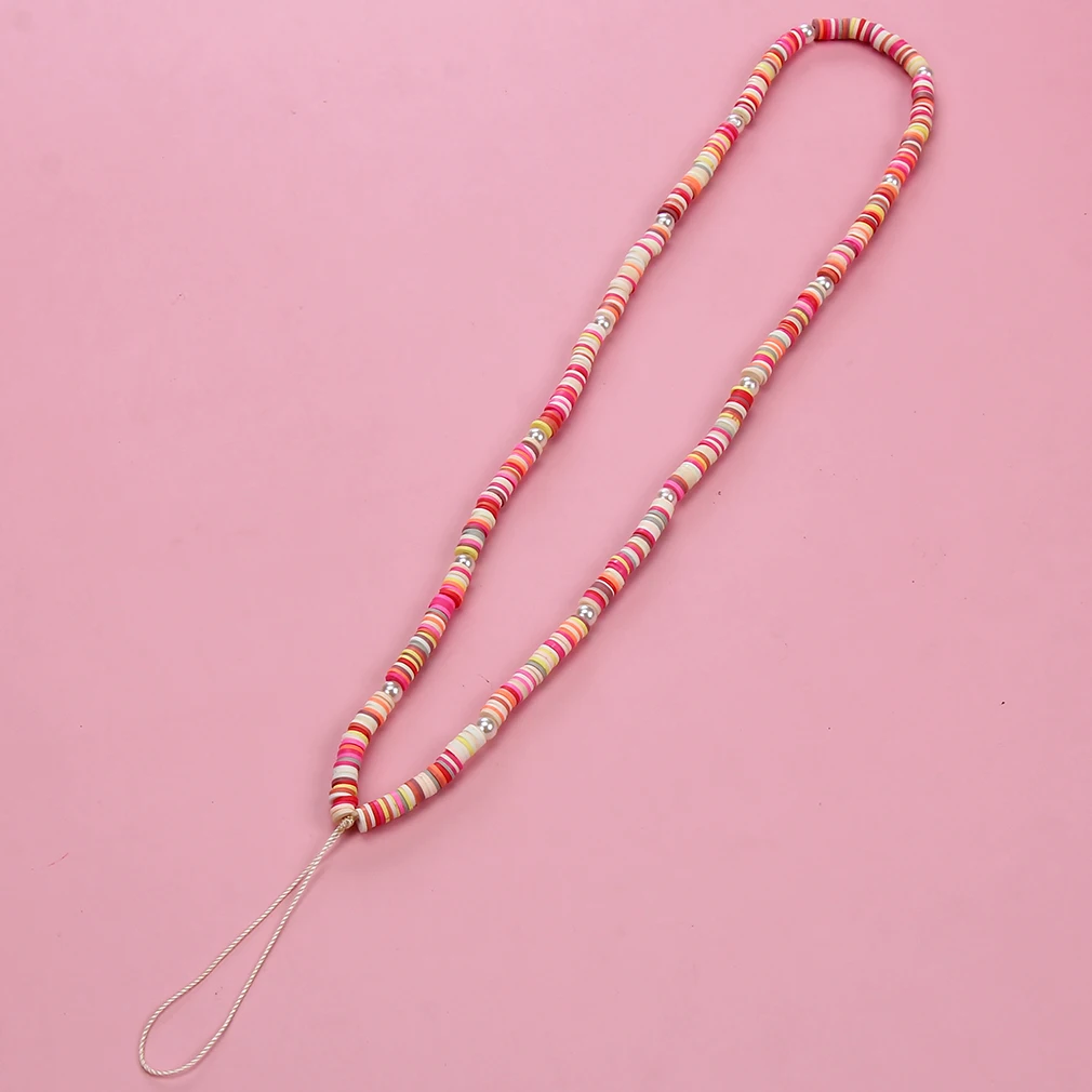 Геометрической формы сердца круглые акриловые бисерные мобильный телефон цепи