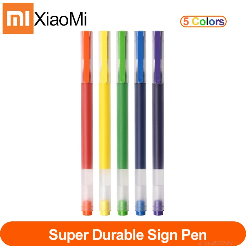 

Xiaomi Mijia Sign Pens With 0.5mm Swiss Refill 143mm Rolling Roller Blue Ink Mihome Signing Ballpoint Pens For School