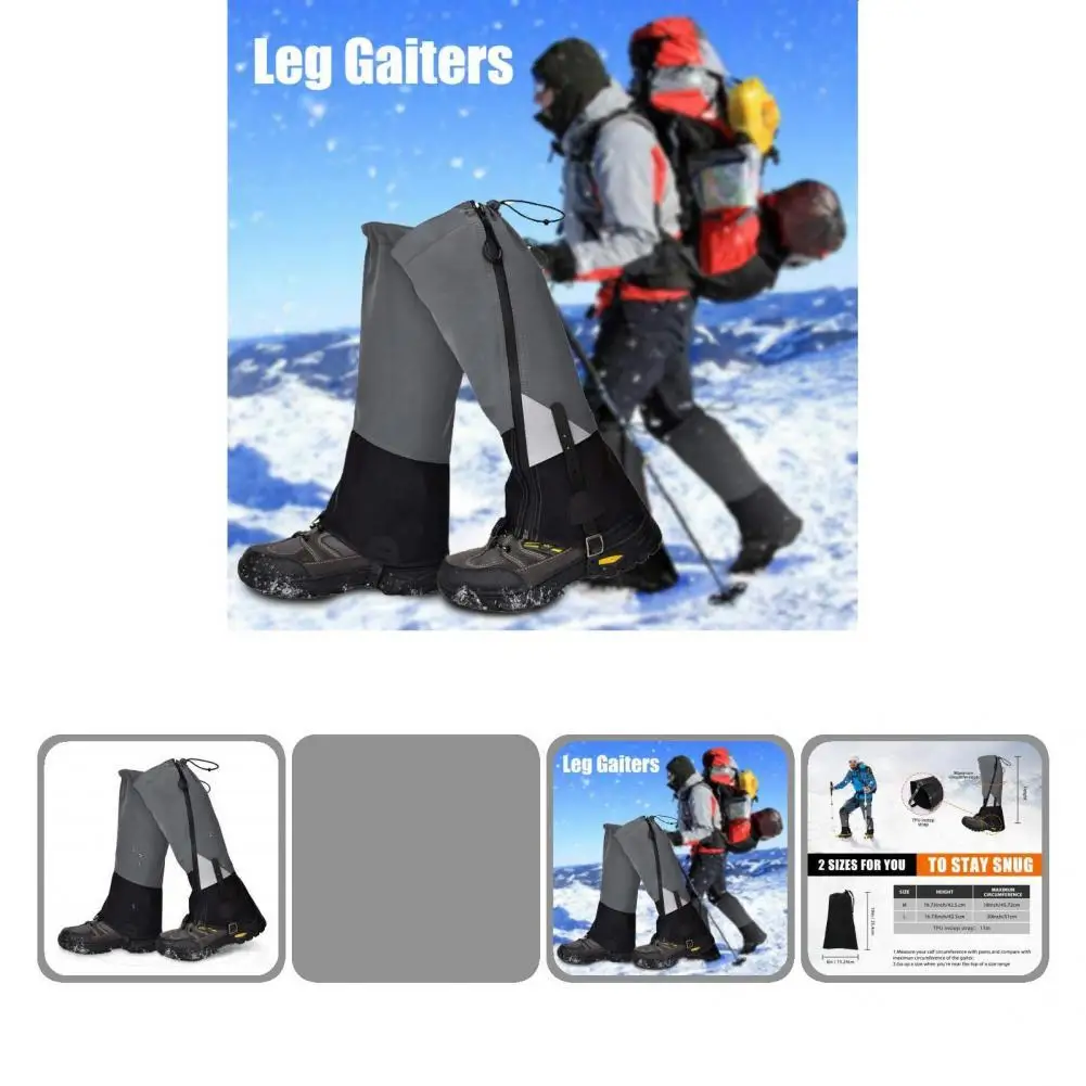 

Elastic 1 Pair Useful Long Service Life Leg Gaiters Durable Boot Gaiters Easy to Carry for Sports
