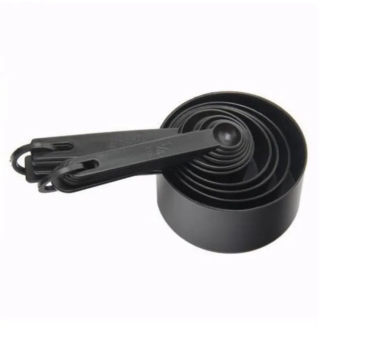 Мерные чашки черного цвета и мерная ложка лопатка Силиконовая ручка 10 шт./компл.