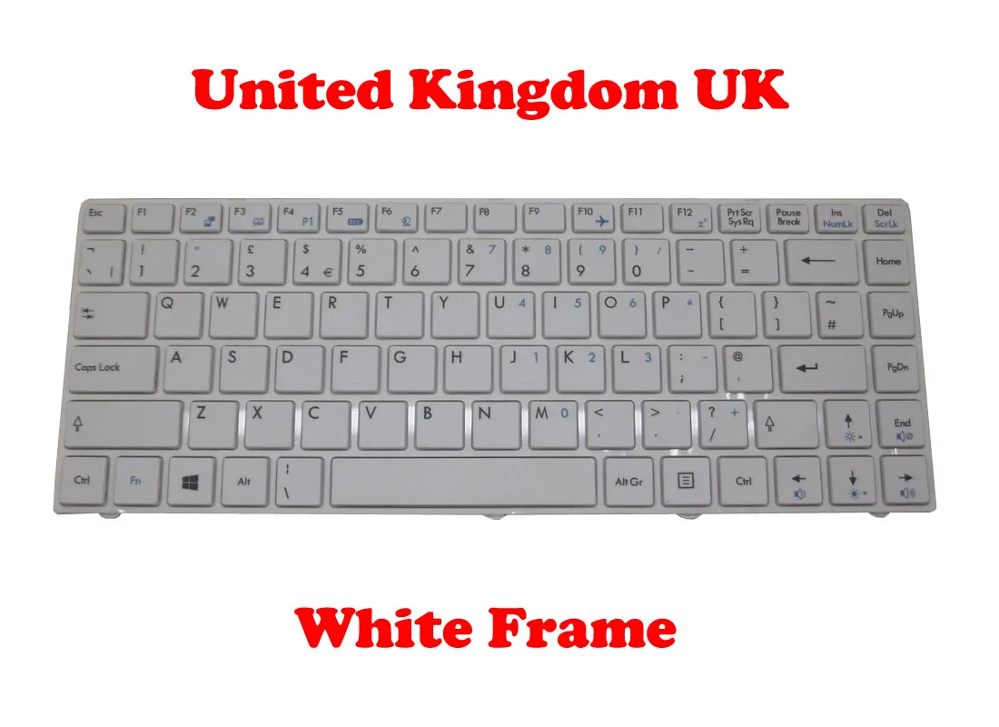 AR TW TR Keyboard For MSI CR420 CR460 V111822BK1 V111822GK1 FR French S1N-2EFR321-SA0 Korea S1N-2EKR311-SA0 RU Russian SP Spain |