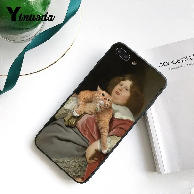 Yinuoda Забавный Pat Cat Art эстетика картина Coque Оболочка Чехол для телефона iPhone 8 7 6S X XS MAX