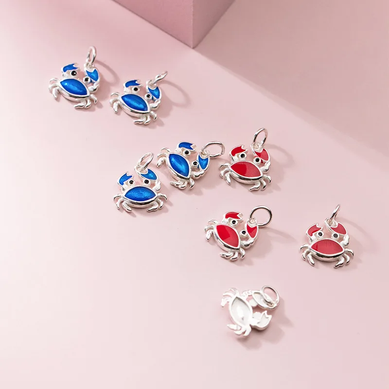 MEETSOFT Romantic S925 Sterling Silver Dangle chic Charms of DIY Handmade Jewelry Necklace Deocration Bracelet Accessory | Украшения и
