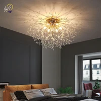 modern dandelion crystal ceiling light decoration led ceiling lamps for living dining room home indoor lighting kitchen bedroom