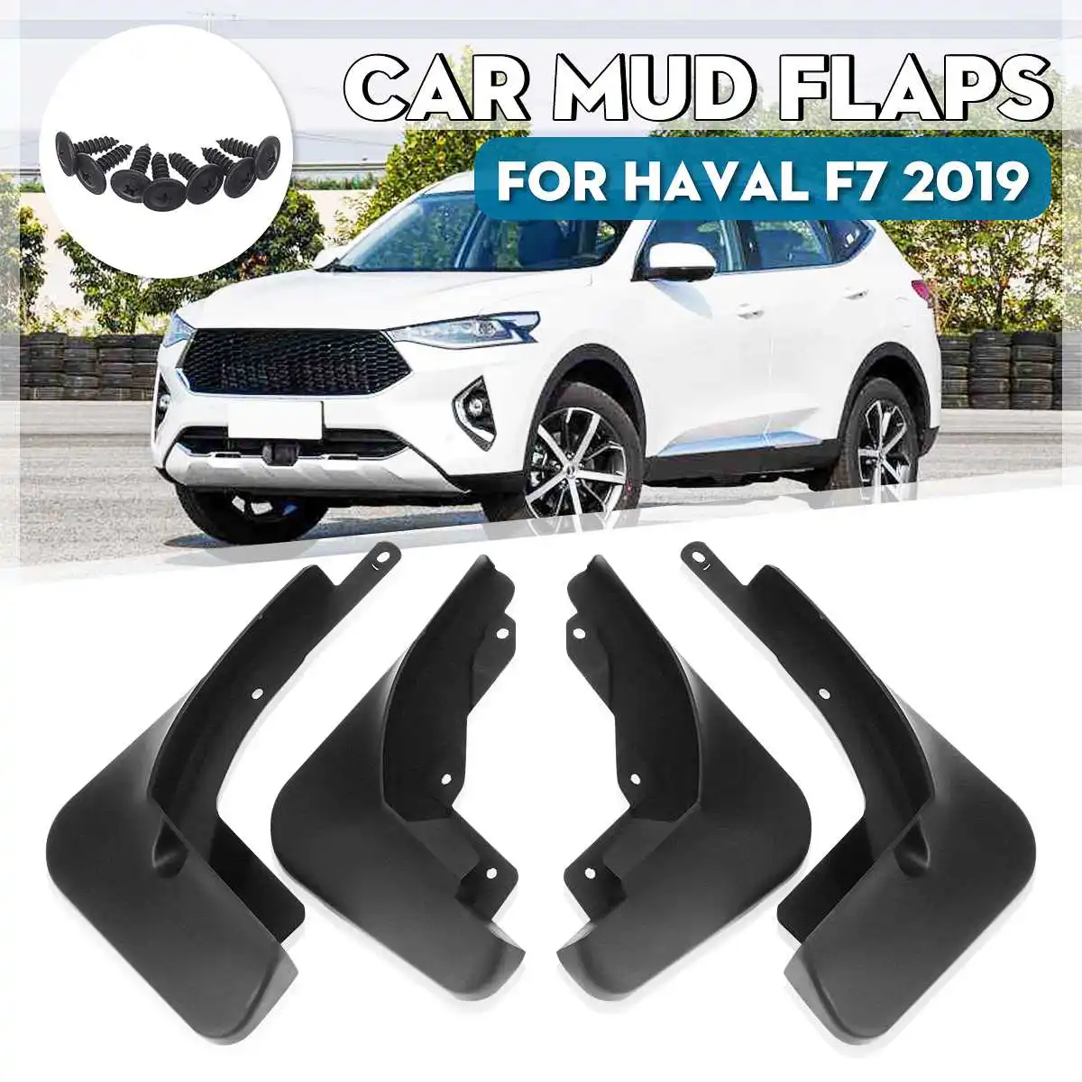 

Брызговики для автомобиля Great Wall Haval F7, F7x, 2019, 2020, брызговики, аксессуары
