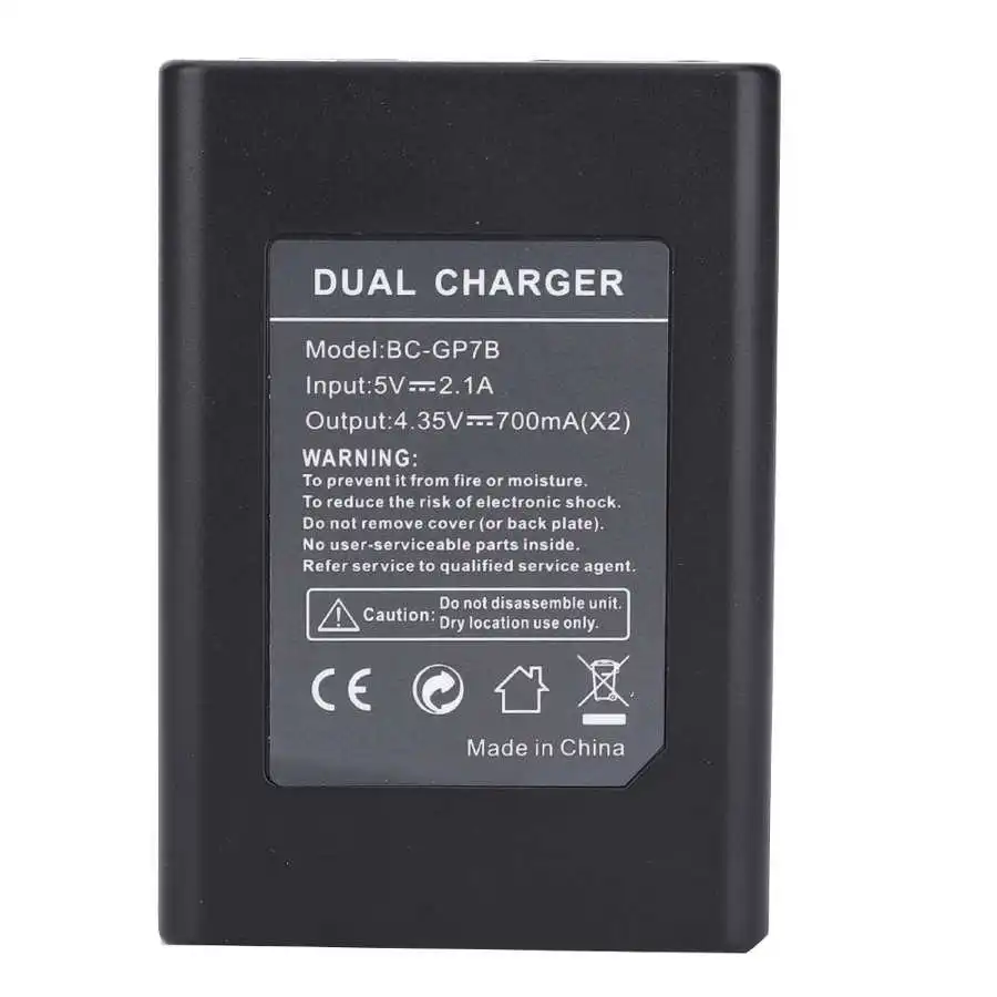 Action Camera Battery Charger Dual Slot with USB Charging Cable for GOPRO Panoramic Cameras | Электроника