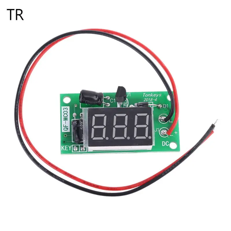 DC 12V Мощность счётчик модуль аккумулятор 3 Бит Красный 0.36in цифровая трубка