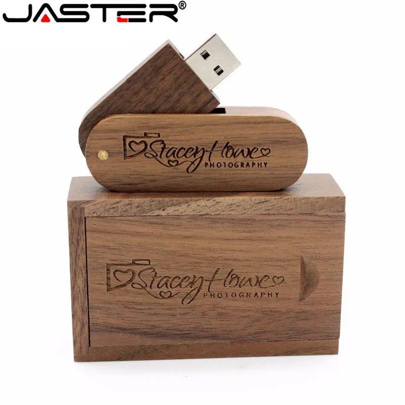 Usb-флеш-накопитель JASTER деревянный вращающийся с логотипом на заказ 8-32 Гб |