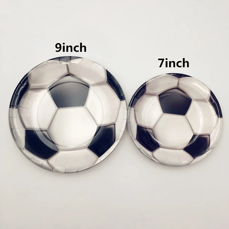 Белая футбольная тематическая вечеринка на день рождения набор посуды салфетки