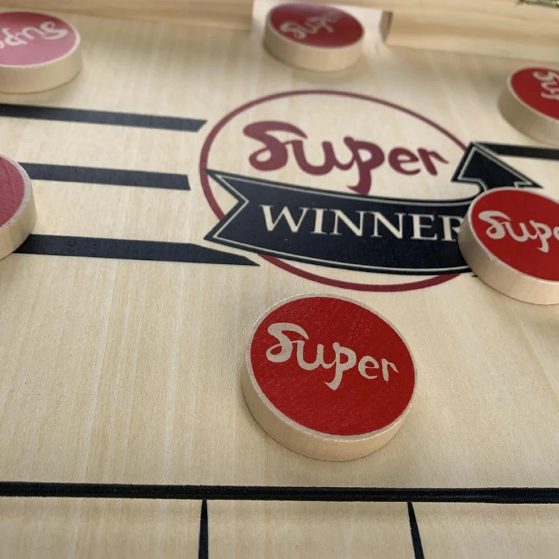 

2in1 Fast Sling Puck Game Paced Tinfence Table Desktop Battle Winner Board Game MOLD