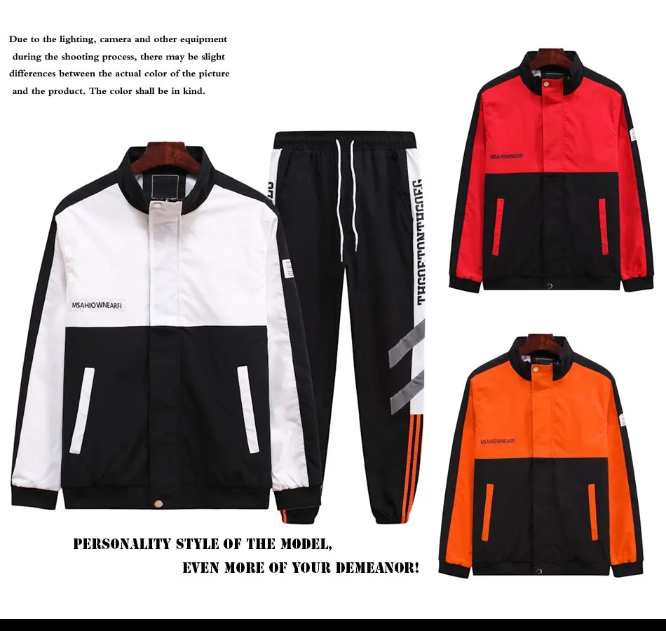 

Мужская спортивная одежда, мужские спортивные штаны на резинке и топ на молнии, Мужская модная повседневная домашняя спортивная одежда A049