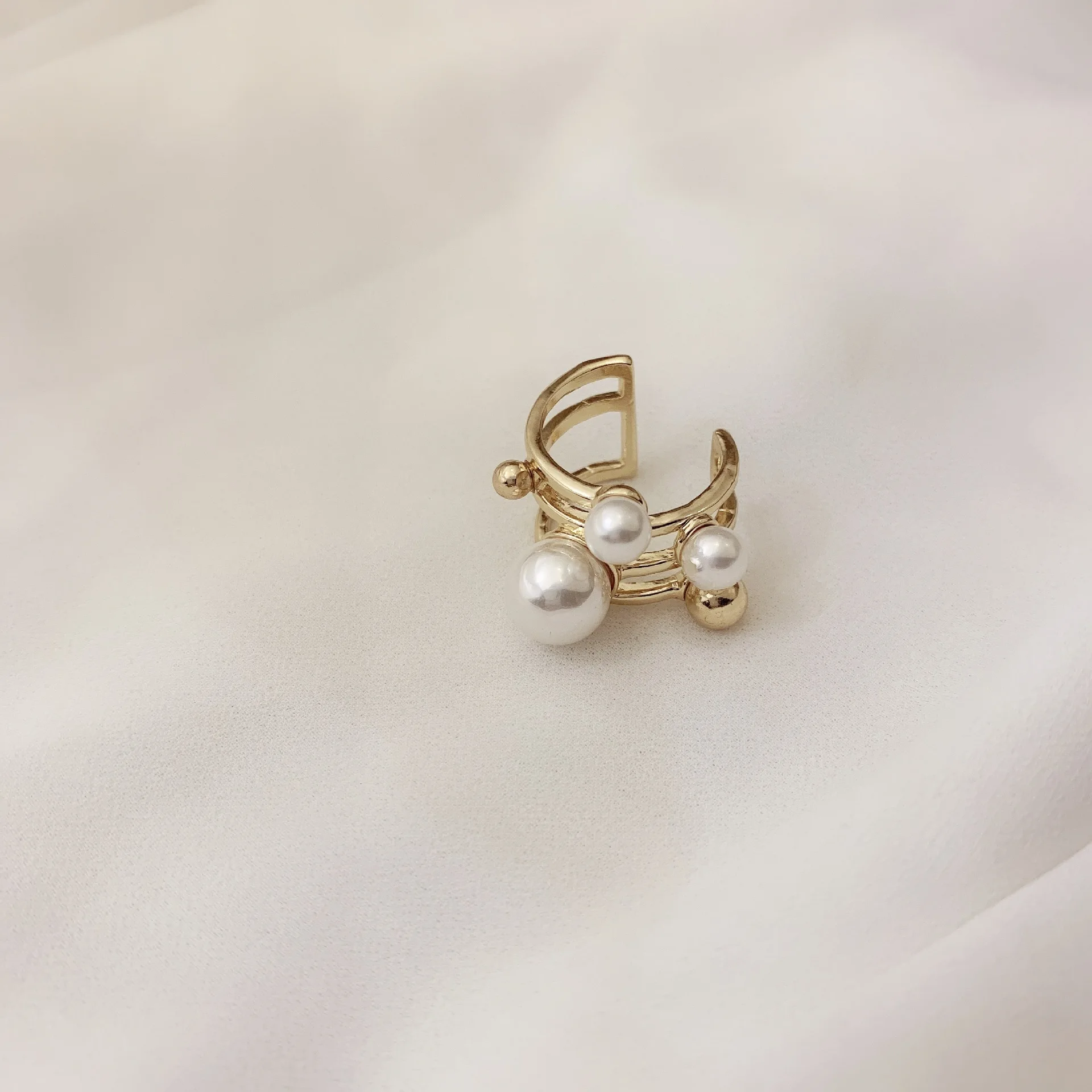 Кольцо KMVEXO женское регулируемое 2020 Искусственный Жемчужный шар | Украшения и