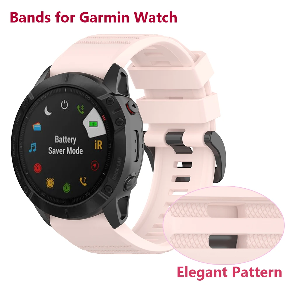 Ремешок силиконовый для наручных часов Garmin Fenix 5 Plus 6 Pro Forerunner 935 945 подход S60 легко