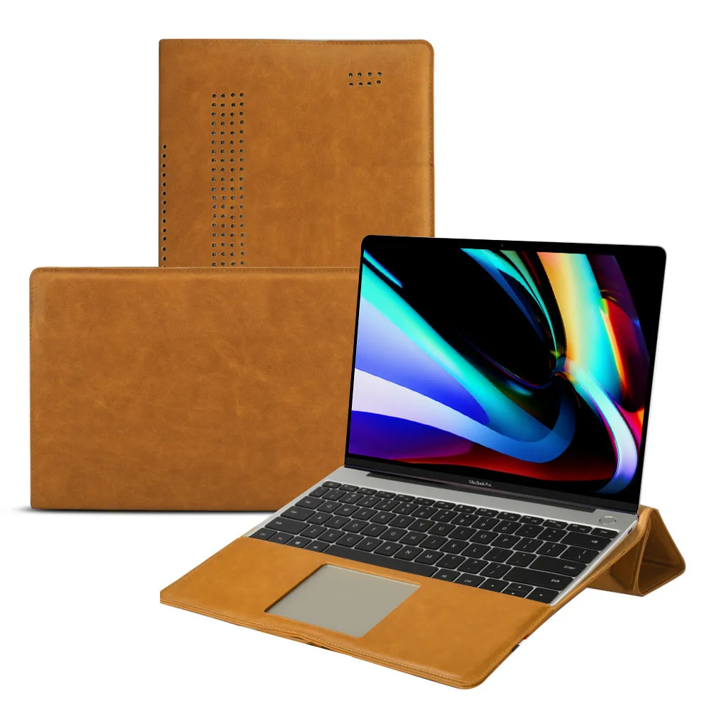 Yellow Чехол для ноутбука из искусственной кожи для MacBook Pro, 16 дюймов, защита для угла, ударопрочный чехол для планшета, чехол для MacBook Pro, чехол для ноутбука+ кронштейн - Цвет: Yellow