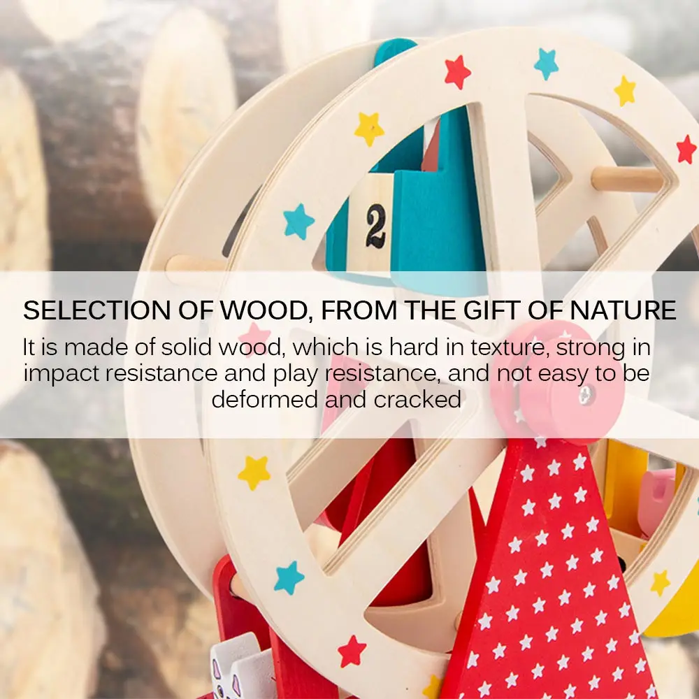 

Wood Children Hand-Held Ferris Wheel Toy Hand-Held Ferris Wheel Toy Durable Safe Kid Ferris Wheel Toy For Bedroom Home Children