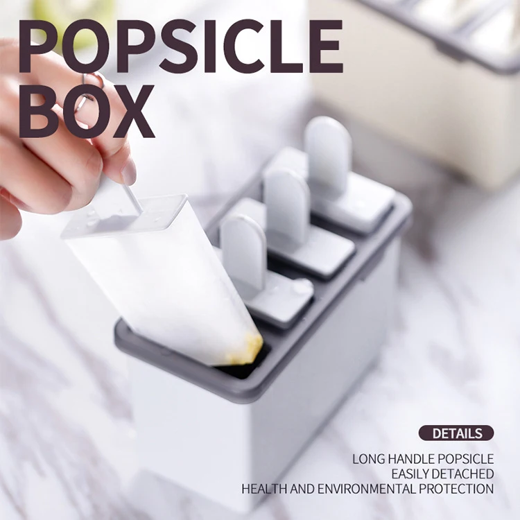 

Creative Home-made Frozen Ice Cream Mold Ice Tray Popsicle Ice Box Ice Cream Popsicle Ice Mold Box Set Inc Cream Making Tools