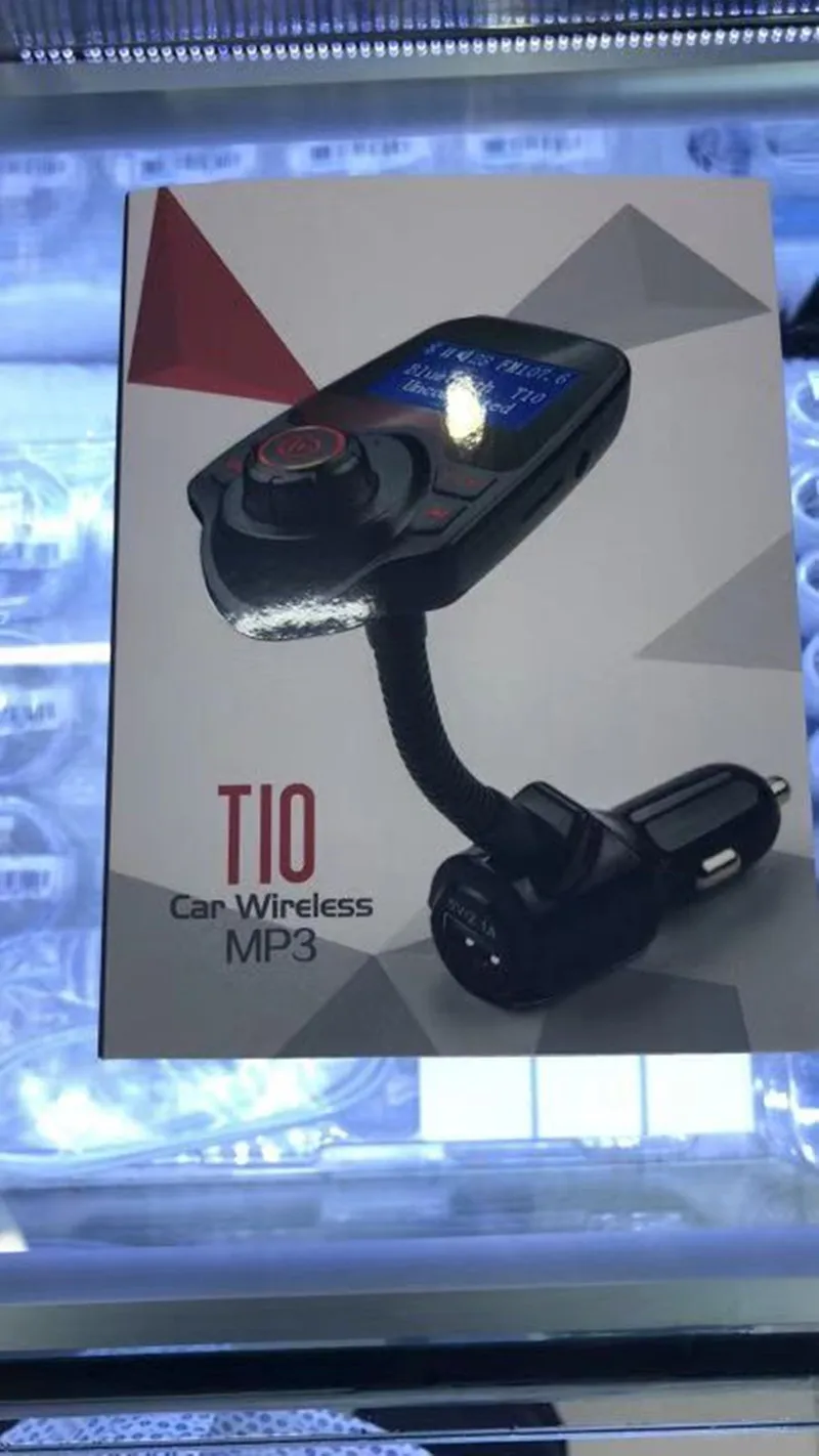 2017 T10 автомобильный беспроводной MP3 FM-передатчик дисплей Bluetooth V3.0 + EDR гарнитура с