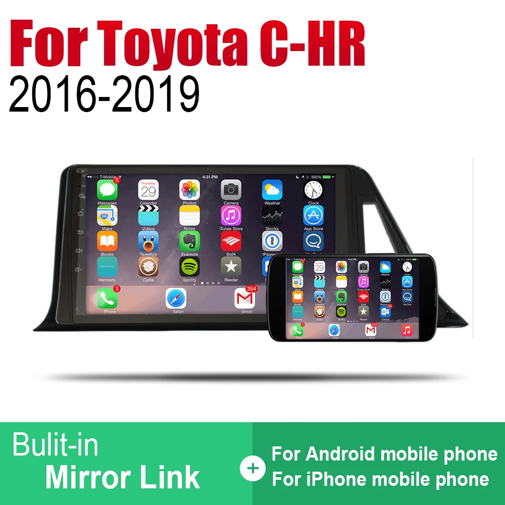 Автомобильный плеер ZaiXi GPS навигация для Toyota C HR 2016 ~ 2019 Автомобильная