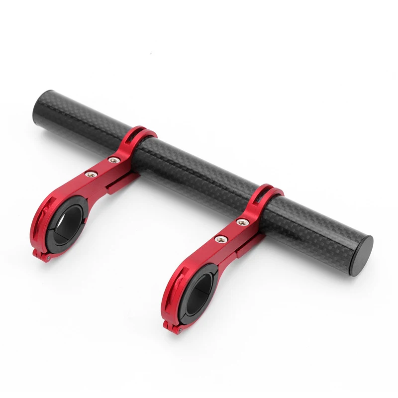 10cm 20cm 30cm aluminum alloycarbon tube bicycle handlebar extender mount mtb bike cycling headlight bracket flashlight holder free global shipping