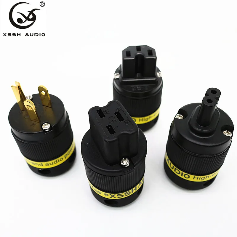 XSSH Hi-Fi разъем из чистой меди с родиевым покрытием штепсельная вилка европейского