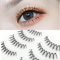4 pairs 3d naturally simulated thick transparent stem fake eyelashes glimmer beginner party dating makeup lashes