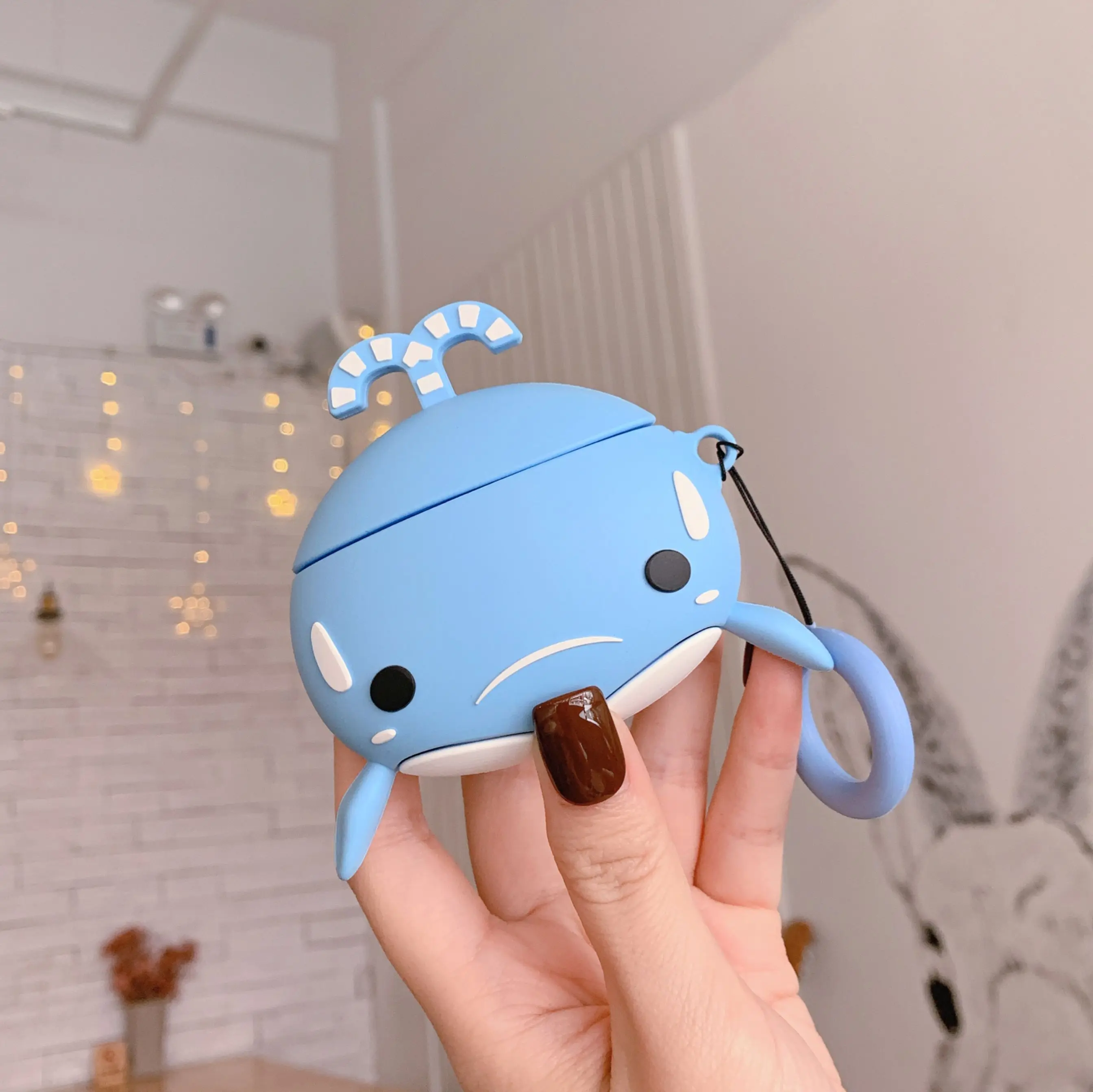 Чехол для наушников Apple AirPods милый 3D мультяшный КИТ дельфин рыба беспроводные