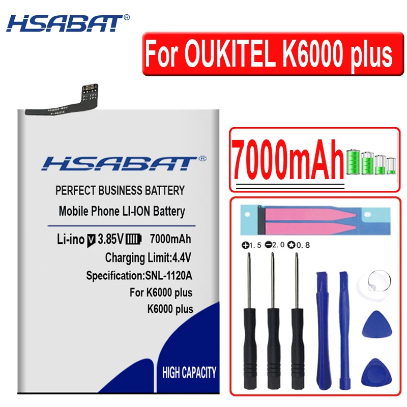 HSABAT Новинка 7350 мАч батарея для Oukitel K6000/K6000 Pro 5,5 дюймов 4G LTE/K6000 plus