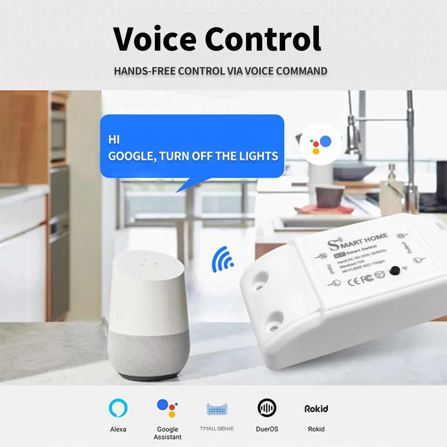 Умный дом Alexa Google Home дистанционный выключатель с поддержкой Wi-Fi и управлением