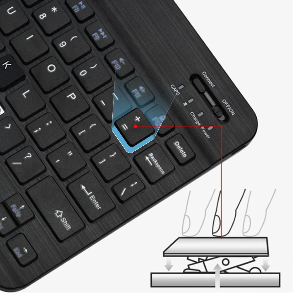 Мини тонкая беспроводная bluetooth клавиатура для ipad телефона планшета резиновые