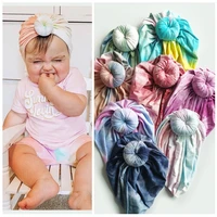 toddler baby hat rainbow color cotton turban hat infant bonnet hats elastic baby beanie cap kids accessories 9 colors