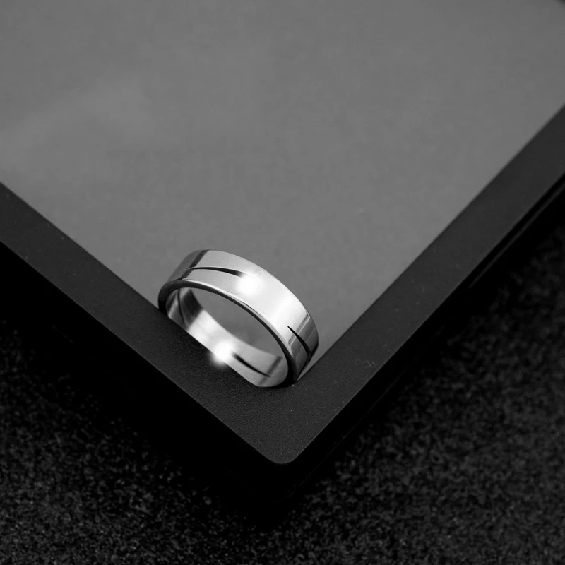 

Tide Brand Fashion Tick Ins Male and Female Couples Rings Tail Ring Hip Hop Rock Simple Niche Design Jewelry Gift Accessories