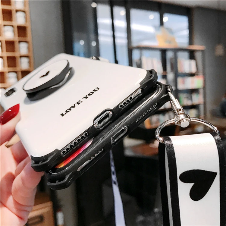 Чехол для iphone XR XSMAX, чехол для телефона, чехлы для iphone 6, 8, 7 Plus, задняя крышка с кольцевой веревкой