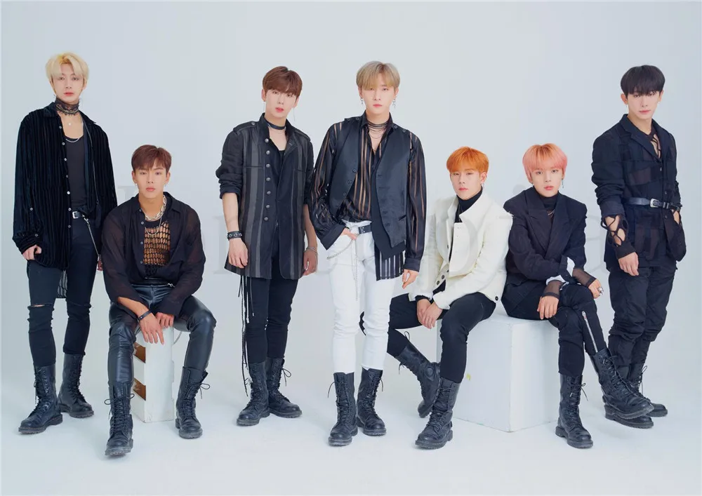 Monsta X Kpop плакаты высокой четкости украшения для дома и офиса глянцевые бумажные принты оптом