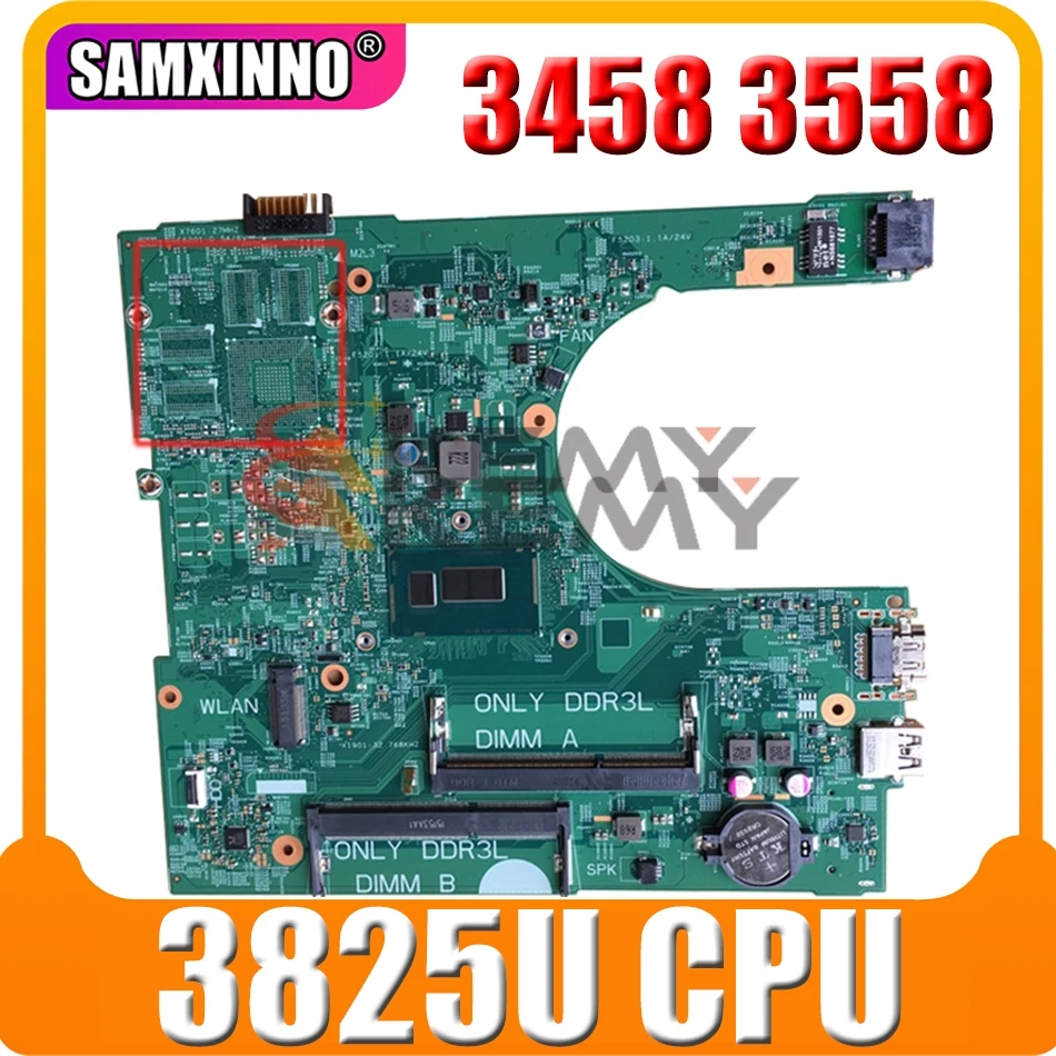 

Оригинальная материнская плата для ноутбука DELL Inspiron 3458 3558 Core Pentium 3825U материнская плата CN-0GH66Y 0GH66Y 14216-1 SR24B
