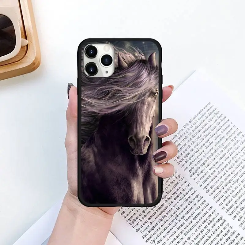 

Watercolor Horse Horses Running Phone Case for iPhone 11 12 pro XS MAX 8 7 6 6S Plus X 5S SE 2020 XR mini