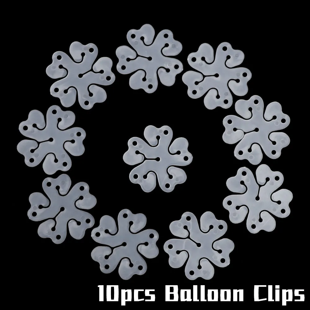 10pcs clips День рождения подставка для воздушных шаров держатель для шарика Колонка пластиковый шар палочка День Рождения украшения для детей и взрослых свадебные шары - Цвет: 10pcs clips