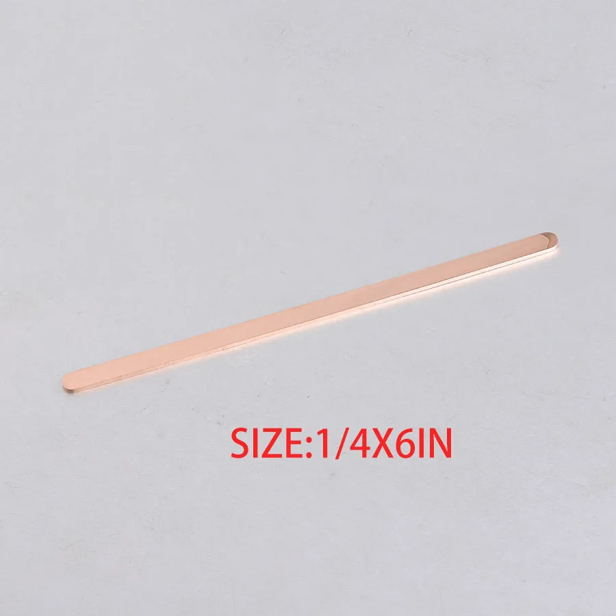 0.25inx6in rose gold Fnixtar DIY C Открытый Браслет-манжета материал зеркальная полировка нержавеющая сталь прямоугольная подвеска-заготовка 1/4*6 дюймов(6x152 мм) 10 шт./лот - Окраска металла: 0.25inx6in rose gold