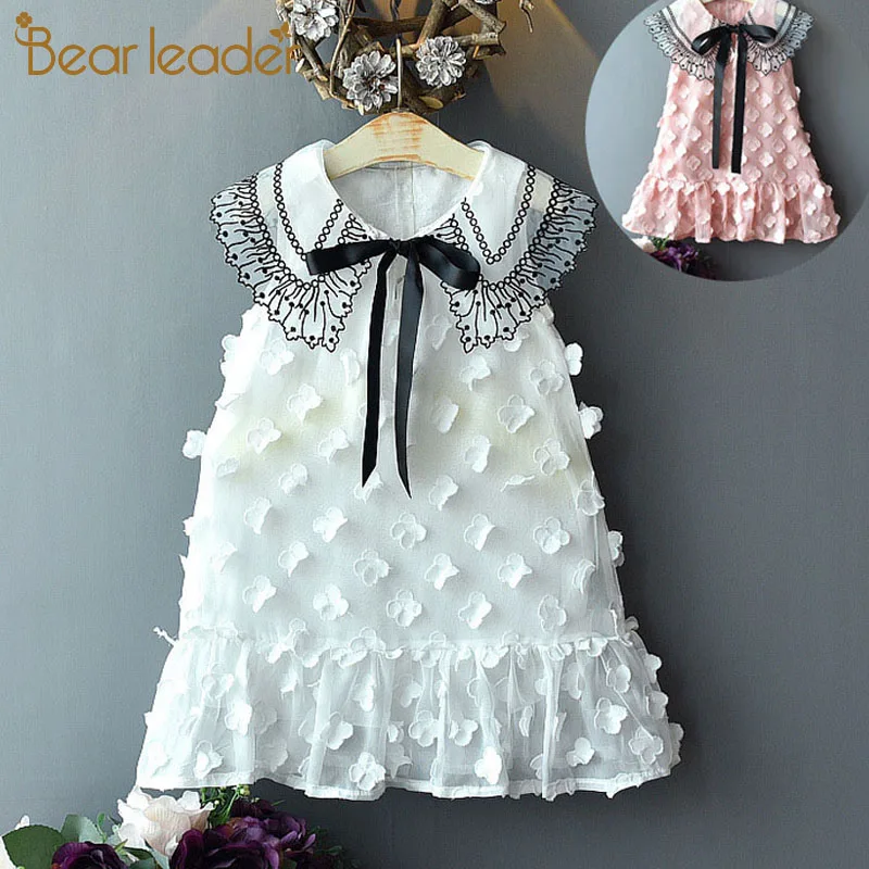 Bear leader/платья для девочек; Новинка года; брендовая одежда принцессы для девочек; кружевное платье с рукавами-крылышками; светильник; розовое платье для девочек; платье для От 2 до 6 лет